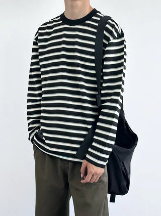 striped pullover sweater