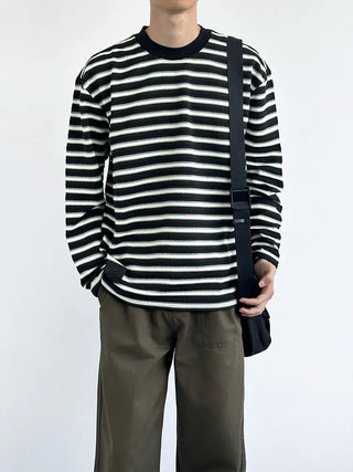 striped pullover sweater