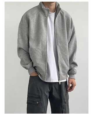 stand collar cardigan