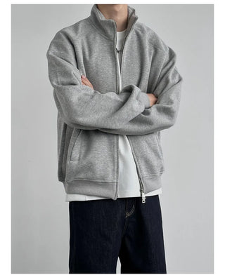 stand collar cardigan