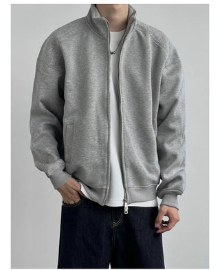 stand collar cardigan