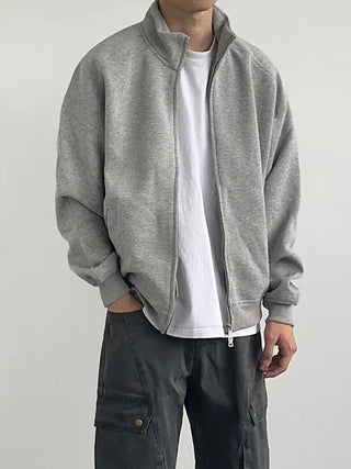 stand collar cardigan