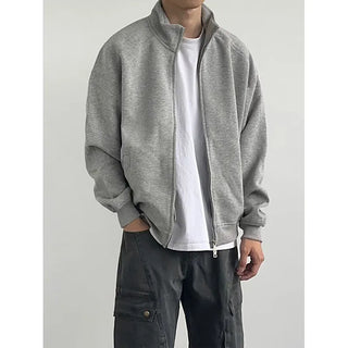 stand collar cardigan