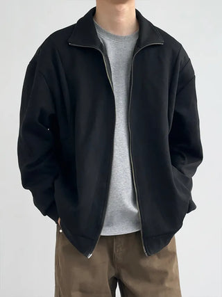 stand collar cardigan