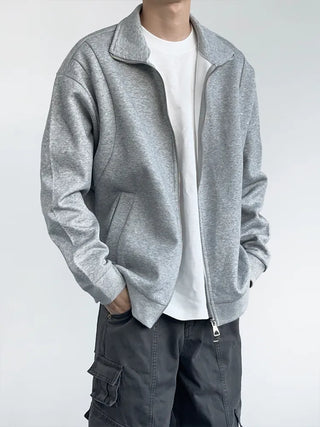 stand collar cardigan