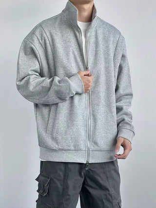 stand collar cardigan