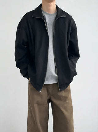 stand collar cardigan