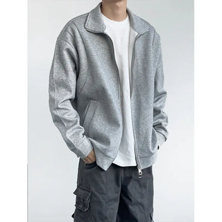 stand collar cardigan