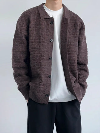 lapel cardigan sweater