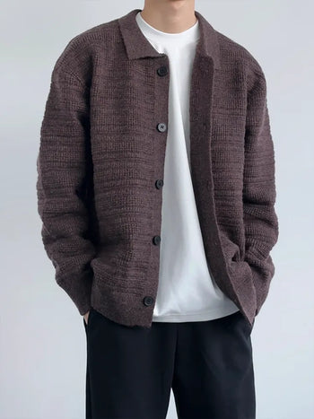 lapel cardigan sweater