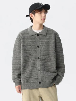 lapel cardigan sweater