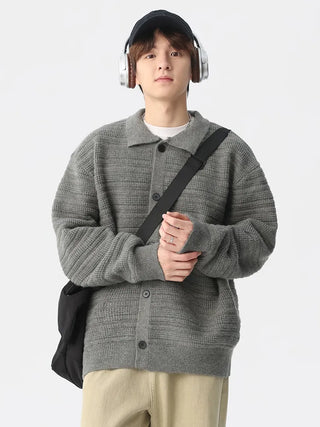 lapel cardigan sweater