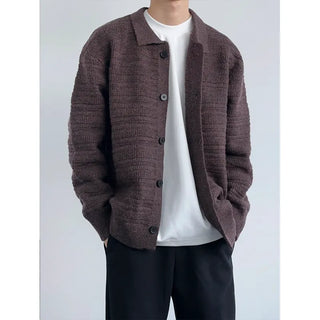 lapel cardigan sweater