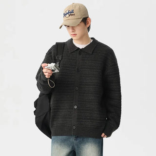 lapel cardigan sweater