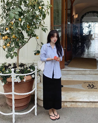 Cotton long skirt
