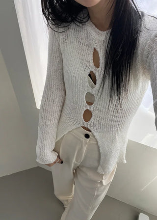 hole line slit knit (3c)