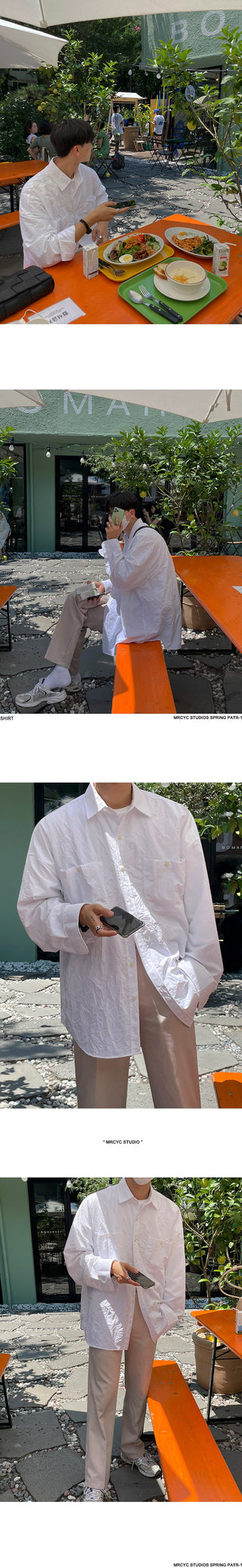 pleated cargo shirt