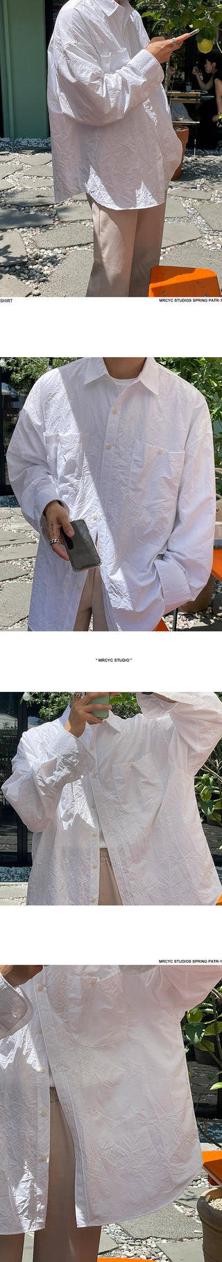 pleated cargo shirt