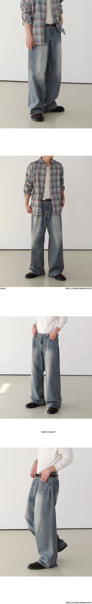 washed wide jeans