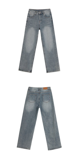 washed wide jeans
