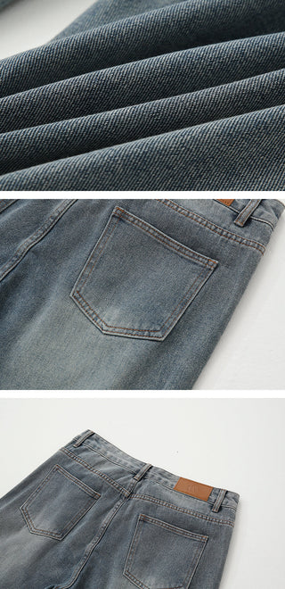 washed wide jeans