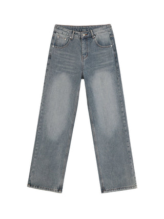washed wide jeans