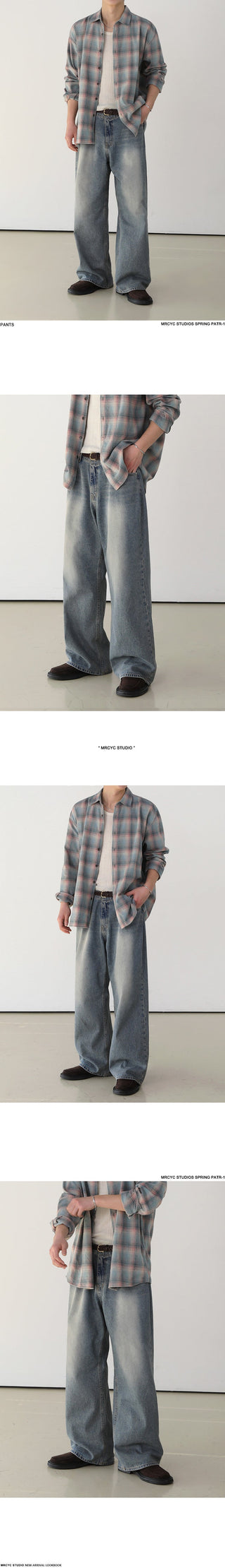 washed wide jeans