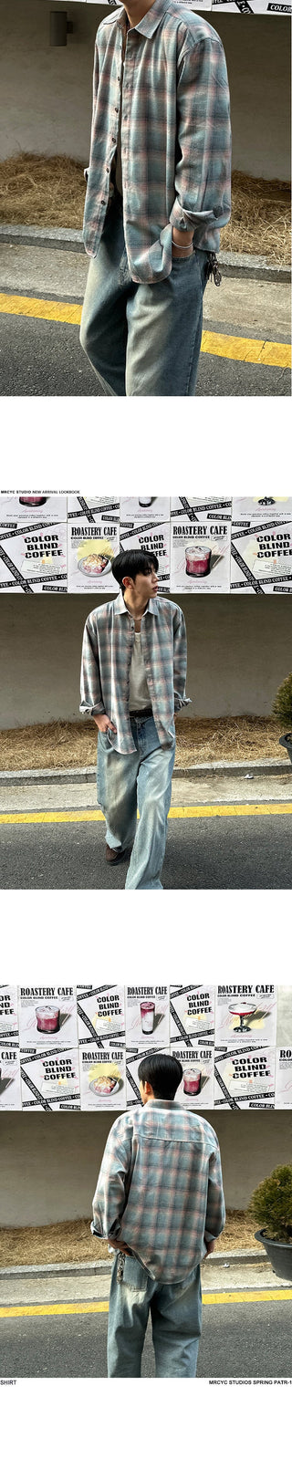 contrast plaid shirt