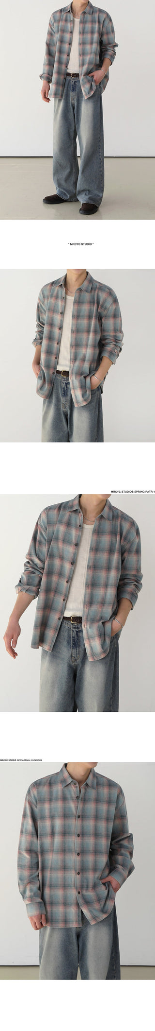 contrast plaid shirt