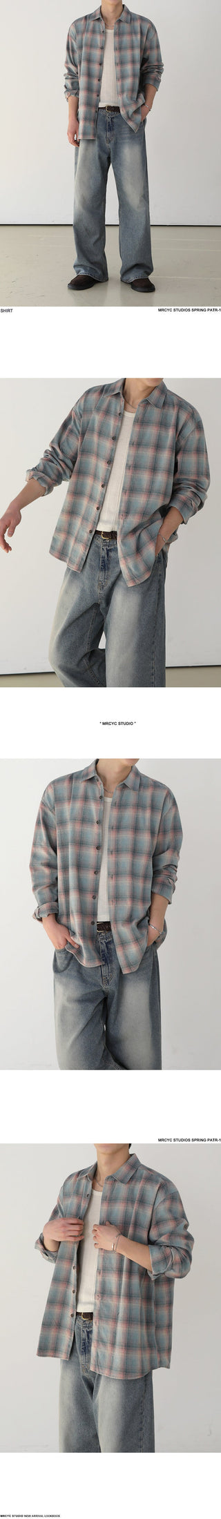 contrast plaid shirt