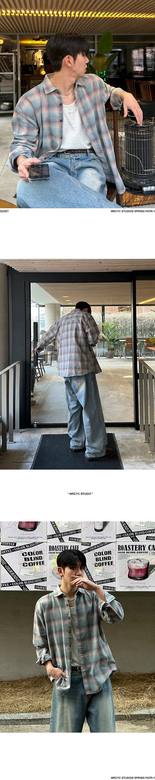 contrast plaid shirt