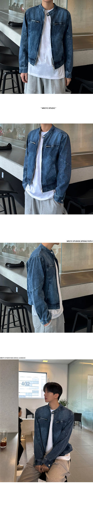 distressed denim jacket
