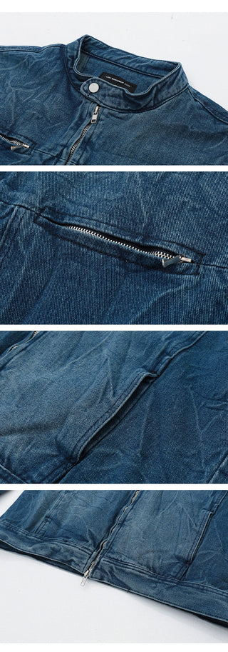 distressed denim jacket