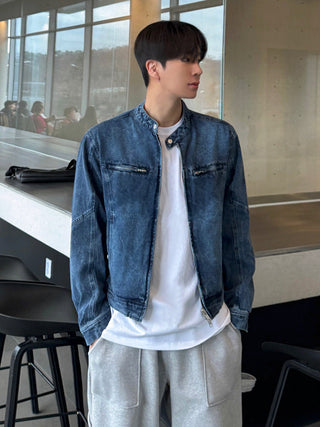 distressed denim jacket