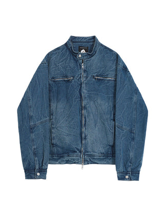 distressed denim jacket