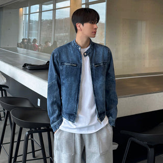distressed denim jacket