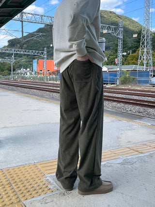 draping straight pants