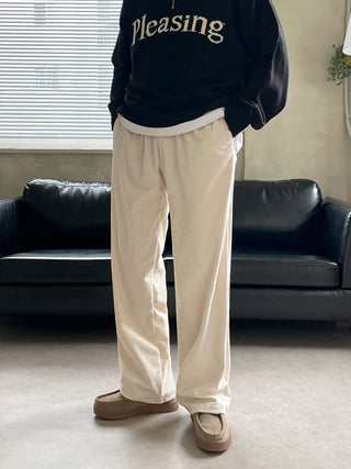 draping straight pants
