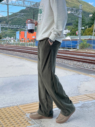 draping straight pants