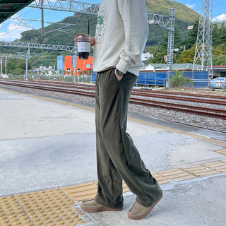 draping straight pants