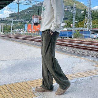draping straight pants