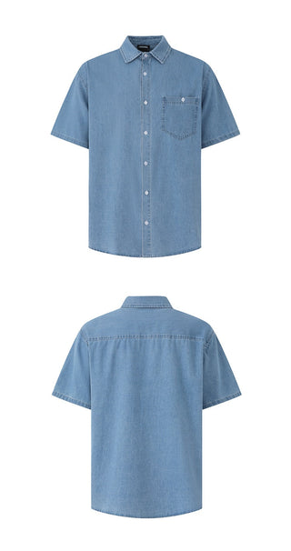 washed denim shirt
