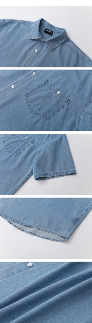washed denim shirt
