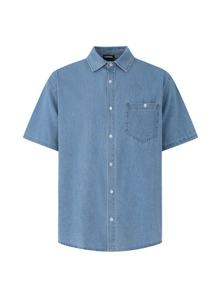 washed denim shirt