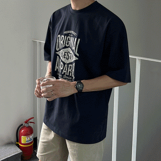 printed crew neck