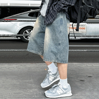 denim cropped pants