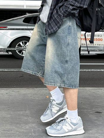denim cropped pants