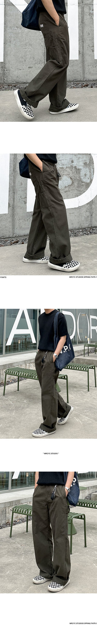 workwear wide pants