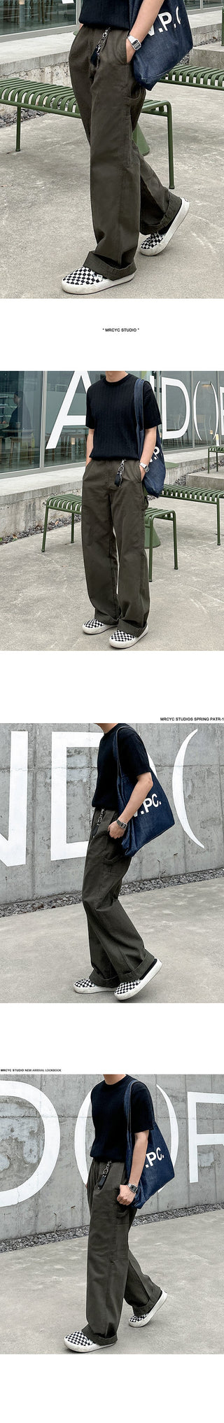 workwear wide pants