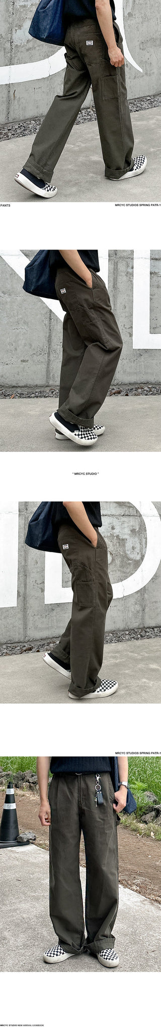 workwear wide pants